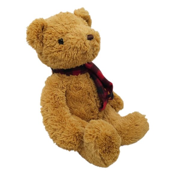 J Bear Ollie Plush Plaid Scarf 16" Teddy Bear Stuffed Animal Toy 2016 Jo-Ann - Picture 4 of 13